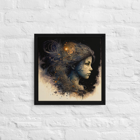 Goddess of Rebellion "Ember" Framed canvas