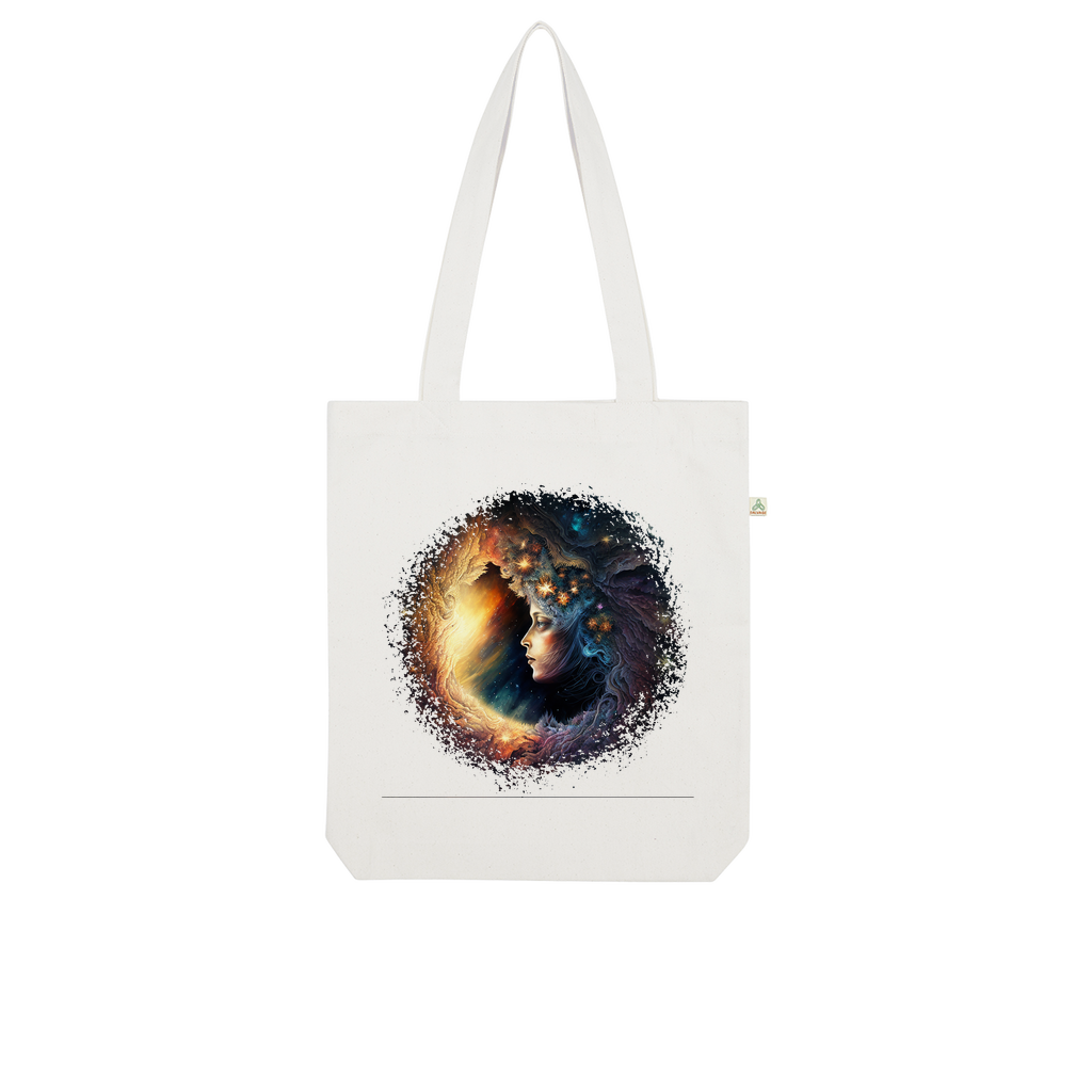 Celestial Goddess "Stellara" Organic Tote Bag