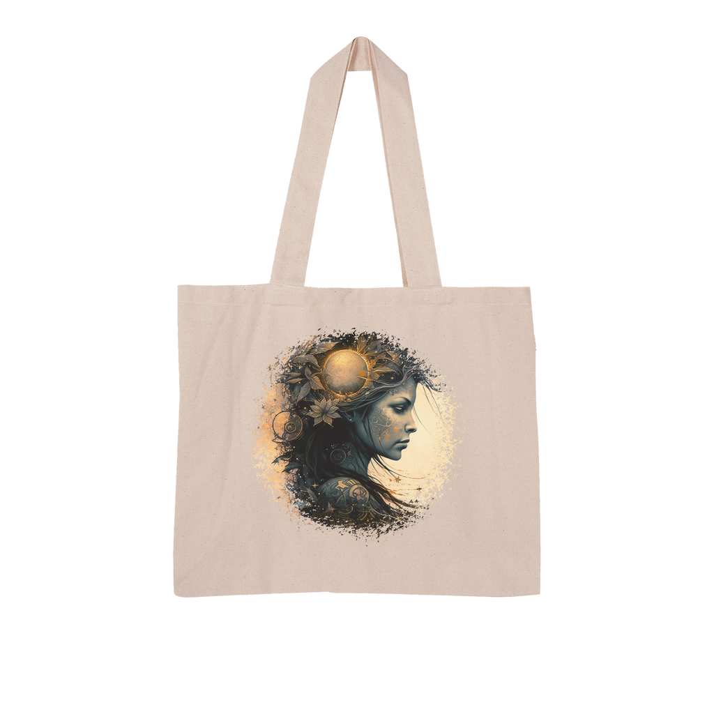 Goddess of Rebellion "Solara" Large Organic Tote Bag