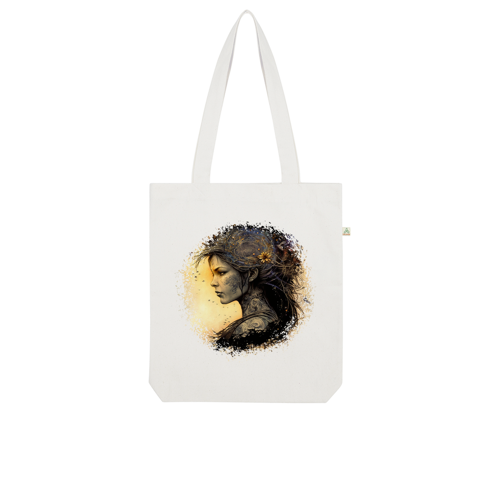 Goddess of Rebellion "Aelora" Organic Tote Bag