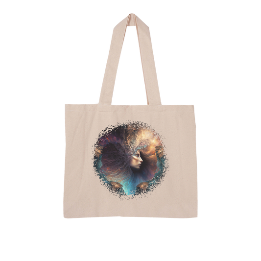 Celestial Goddess "Auroria" Large Organic Tote Bag