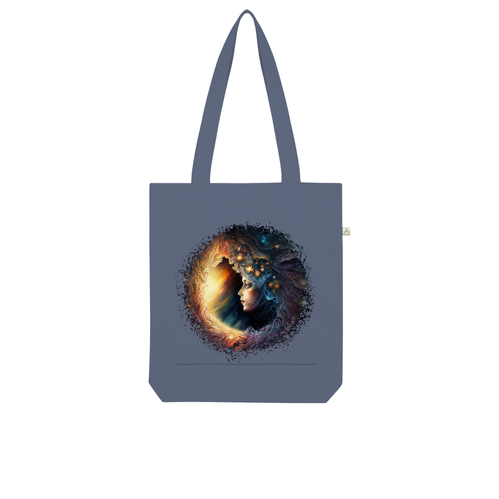 Celestial Goddess "Stellara" Organic Tote Bag