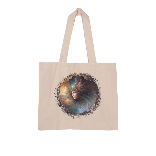 Celestial Goddess "Nebulae" Large Organic Tote Bag