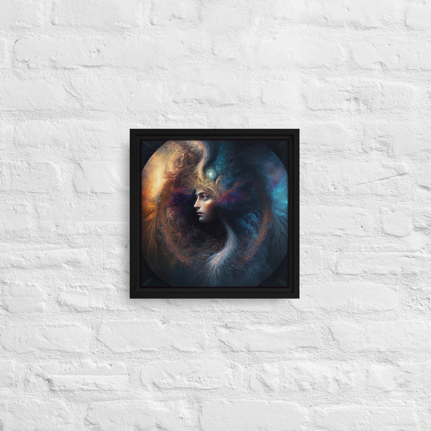 Celestial Goddess "Nyxia" Framed canvas