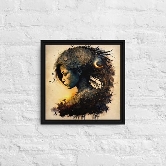Goddess of Rebellion "Crisanta" Framed canvas