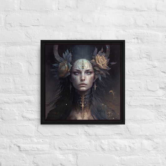 Warrior Goddess "Nyxara" Framed canvas