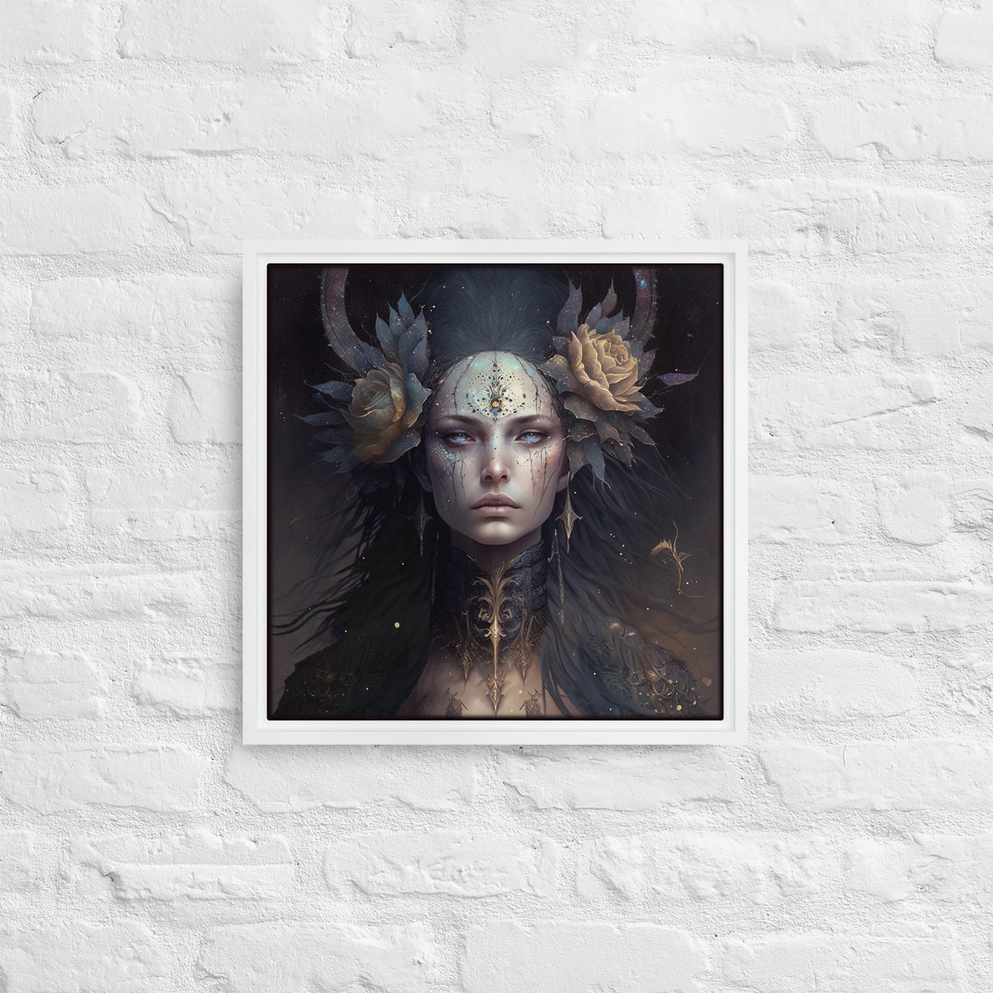 Warrior Goddess "Nyxara" Framed canvas
