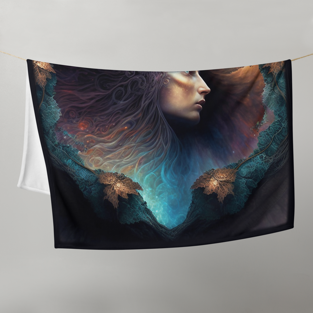 Celestial Goddess "Auroria" Throw Blanket