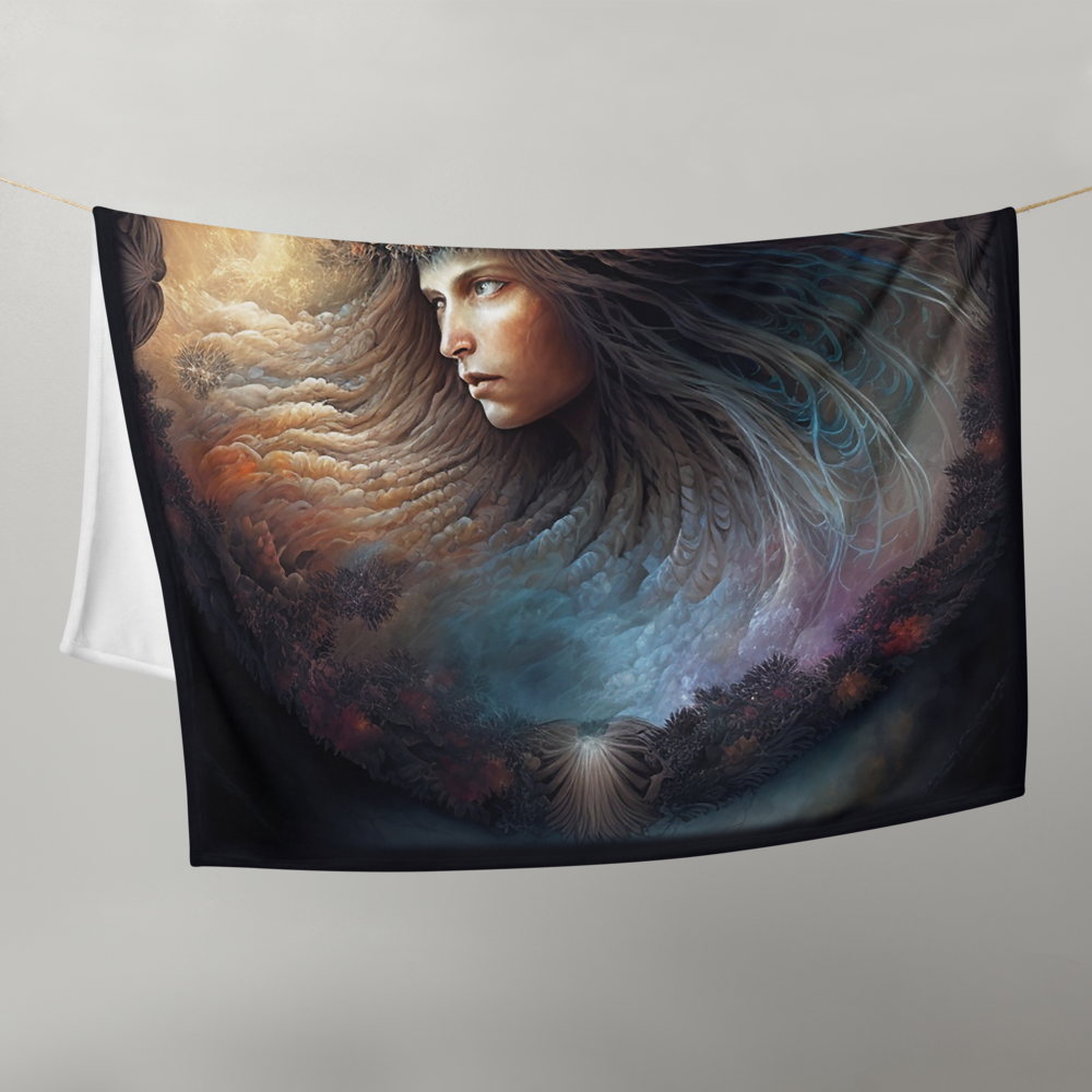 Celestial Goddess "Nebulae" Throw Blanket